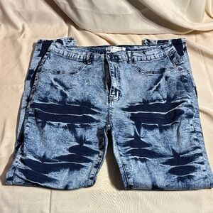 K Jordan Men's Denim with Distressed Accents